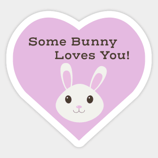 Some Bunny Loves You Rabbit Sticker